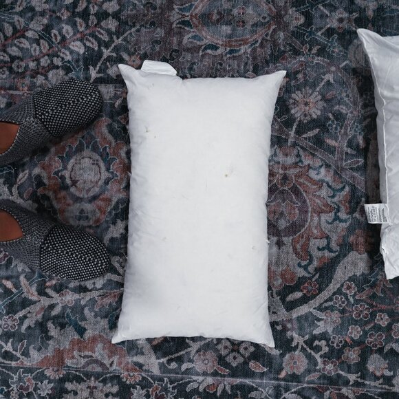 Crate&Barrel Set of 2 Down and Down Alternative Pillows - Square and Rectangle - Picture 4 of 11